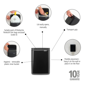 Kosz Brabantia Bo 4l Matt Black - 15