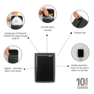 Kosz Brabantia Bo 4l Matt Black - 15