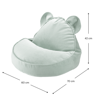 Pufa dziecięca Wigiwama Bear Velvet Misty Green - 4