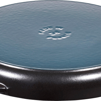 Żeliwna patelnia grillowa Staub z dwoma uchwytami 26 cm black - 3