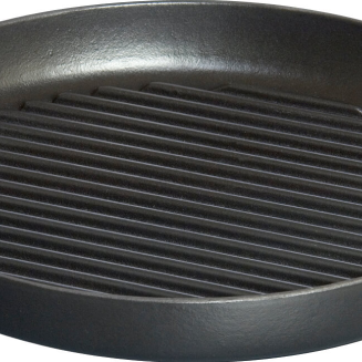 Żeliwna patelnia grillowa Staub z dwoma uchwytami 26 cm black - 2