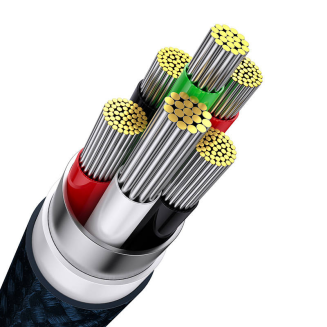 Kabel BASEUS Flash 3w1 USB-A-USB-C/micro USB/Lightning 1.2m (niebieski) - 5