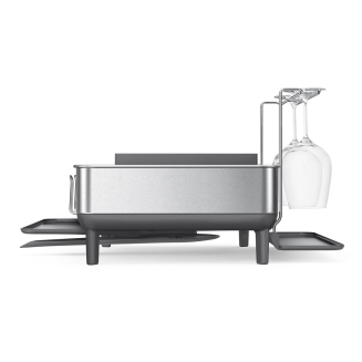  Simplehuman dish drainer with cup and glass holder, black - 2