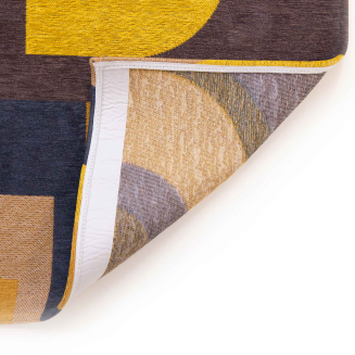 Okrągły dywan Louis de Poortere Nuance Module yellow meyer - 3