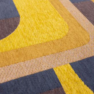 Okrągły dywan Louis de Poortere Nuance Module yellow meyer - 4