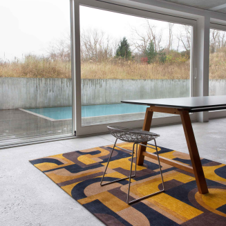 Okrągły dywan Louis de Poortere Nuance Module yellow meyer - 5