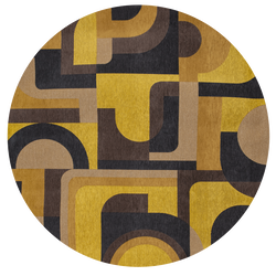 Okrągły dywan Louis de Poortere Nuance Module yellow meyer