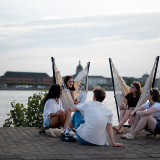 Fotel hamakowy ze stojakiem La Siesta Fiji Organic Azure Basic - 11