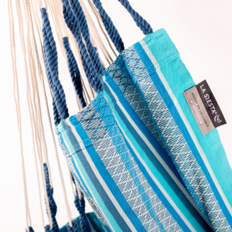 Fotel hamakowy ze stojakiem La Siesta Fiji Organic Azure Basic - 3
