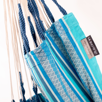 Fotel hamakowy ze stojakiem La Siesta Fiji Organic Azure Basic - 3