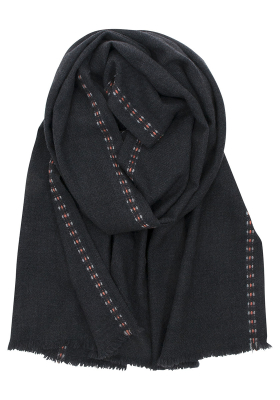 Merino wool scarf Lapuan Kankurit Saana dark-gray 70x220 cm