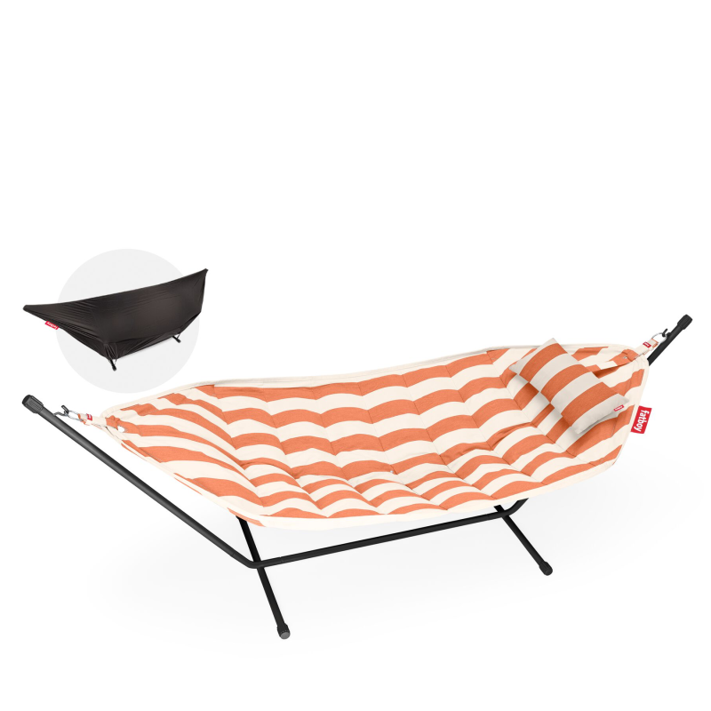 Hamak Fatboy Headdemock Superb Deluxe Stripe Orange Creme
