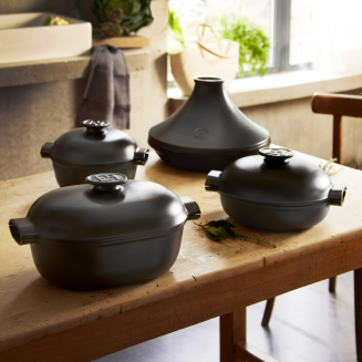 Naczynie tagine Emile Henry Delight 2l czarne indukcja - 6