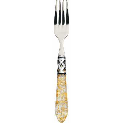 Widelec do deserów i sałatek Casa Bugatti Aladdin Gold/Steel