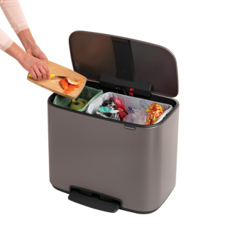 Kosz na śmieci Brabantia Bo 23+11l platynowy - 3