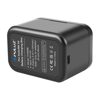 Etui ładujące PULUZ do Insta360 X4 na 2 baterie (czarne) - 4
