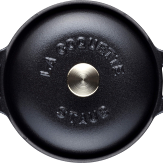 Garnuszek żeliwny okrągły Staub La Coquette - 500 ml, Czarny - 3