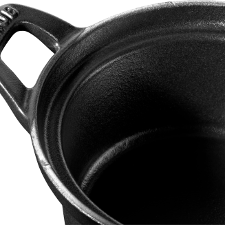 Garnuszek żeliwny okrągły Staub La Coquette - 500 ml, Czarny - 5