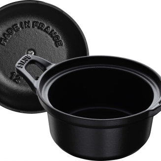 Garnuszek żeliwny okrągły Staub La Coquette - 500 ml, Czarny | JESIENNA PROMOCJA - 6