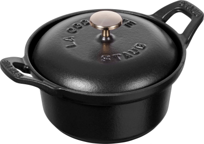 Garnuszek żeliwny okrągły Staub La Coquette - 500 ml, Czarny | BESTSELLER