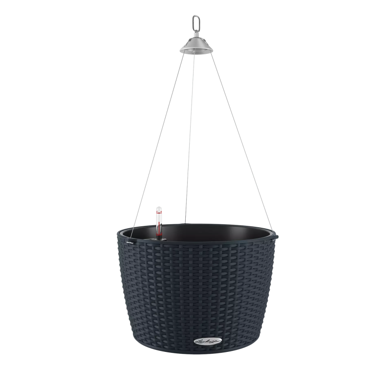  Lechuza Nido Cottage flowerpot 35 graphite black