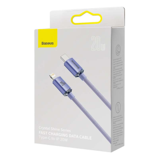 Kabel USB-C do Lightning Baseus Crystal, 20W, PD, 2m (fioletowy) - 5