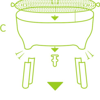 Kompostownik domowy Urbalive kremowy 50x38 cm - 7