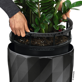  Lechuza Diamante Premium 40 flowerpot, glossy anthracite - 3