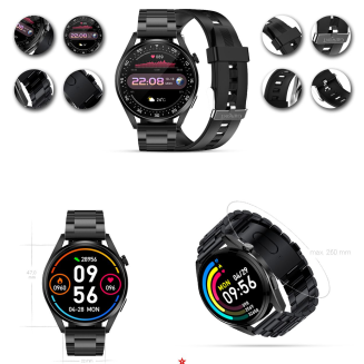 Smartwatch GIEWONT Vertex SmartCall GW450-1 Carbon/Carbon Silikon - 2