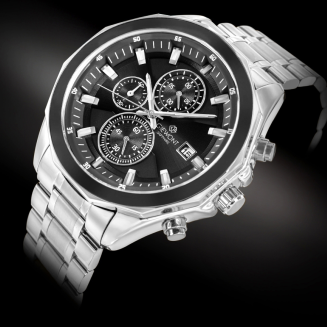 Zegarek Męski Giewont Chronograph Sapphire Srebrny GW7290-B2 - 2