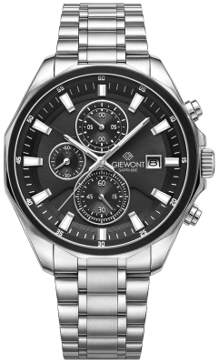 Zegarek Męski Giewont Chronograph Sapphire Srebrny GW7290-B2