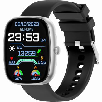 Smartwatch Męski GRAVITY GT18-4 Pomarańczowy Pasek Silikonowy + Czarny Pasek - 4