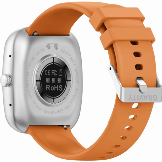 Smartwatch Męski GRAVITY GT18-4 Pomarańczowy Pasek Silikonowy + Czarny Pasek - 9
