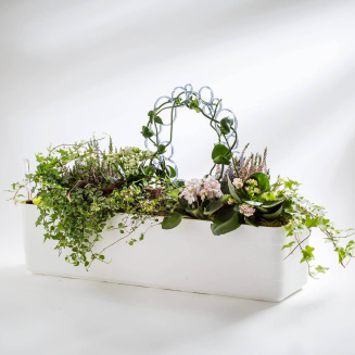 PLASTIA BERBERIS Donica samonawadniająca prostokątna 80x20 cm biały - 4