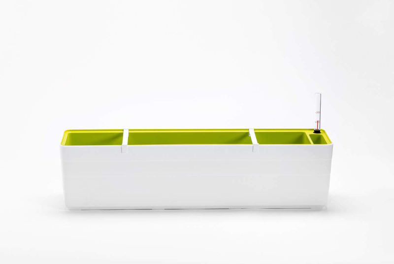 PLASTIA BERBERIS Donica samonawadniająca prostokątna 80x20 cm biały