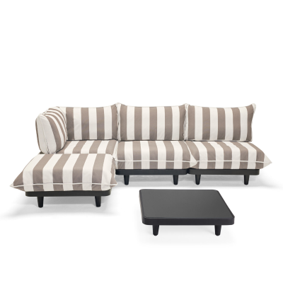 Zestaw mebli ogrodowych Fatboy Paletti Set Large Stripe Cacao ze stolikiem