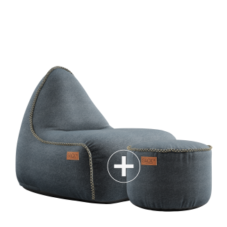 Pufa SACKit Canvas Lounge Chair Petrol - 3