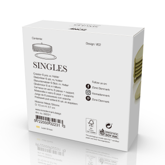 Podstawki pod szklanki Zone Denmark Singles Cool Grey - 5