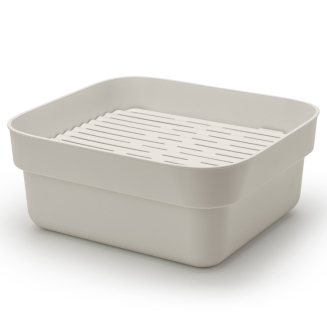 Brabantia Sink Side dishwashing container with drainer, light gray - 3