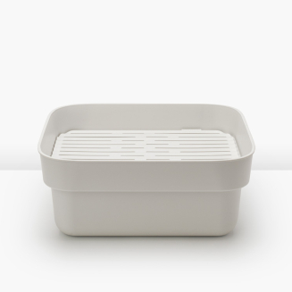 Brabantia Sink Side dishwashing container with drainer, light gray - 4