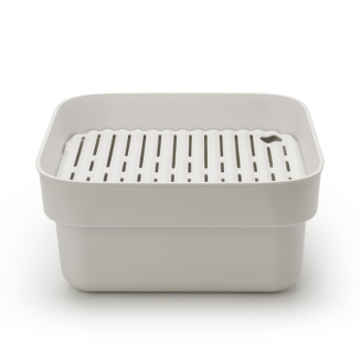 Brabantia Sink Side dishwashing container with drainer, light gray - 2