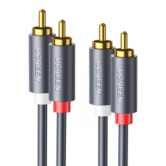 Kabel UGREEN AV104 2xRCA-2xRCA 1m (czarny) - 2
