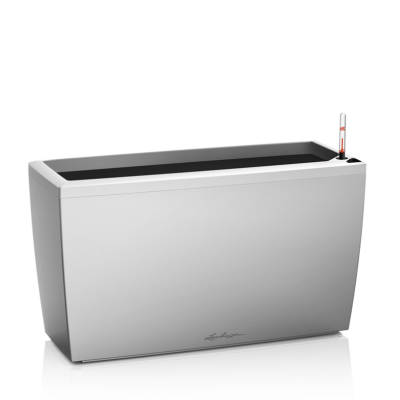 Donica Lechuza Cararo Premium srebrny metallic