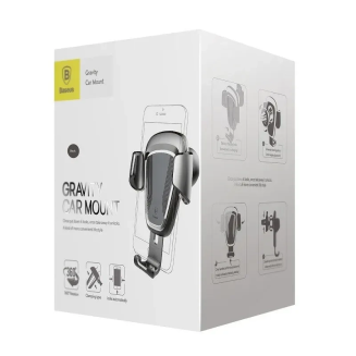Uchwyt samochodowy BASEUS Gravity Car Mount na kratkę (czarny) - 8