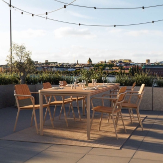 Stół ogrodowy SACKit Kirra Teak Table Taupe 210x90 cm - 5