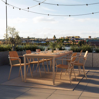 Stół ogrodowy SACKit Kirra Teak Table Taupe 210x90 cm - 5