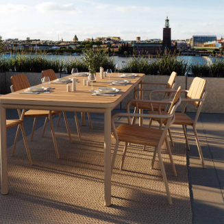 Stół ogrodowy SACKit Kirra Teak Table Taupe 210x90 cm - 6