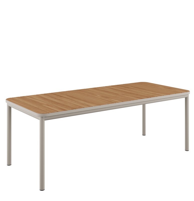 Stół ogrodowy SACKit Kirra Teak Table Taupe 210x90 cm