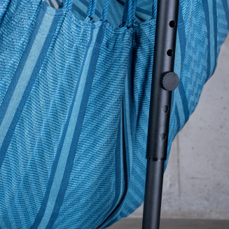 Fotel hamakowy ze stojakiem La Siesta Fiji Organic Blue Zebra Comfort - 4