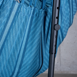 Fotel hamakowy ze stojakiem La Siesta Fiji Organic Blue Zebra Comfort - 4
